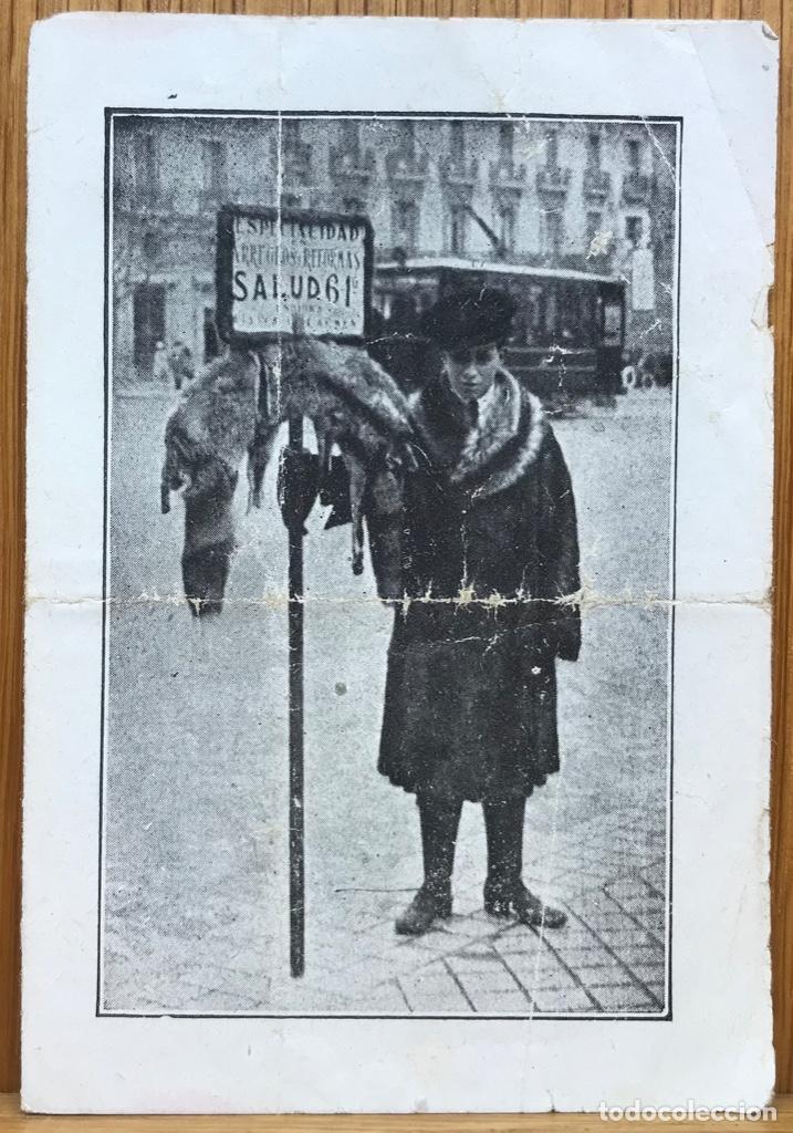 Cat&aacute;logos publicitarios: Muy antiguo folleto cat&aacute;logo publicitario de Peleter&iacute;a Pedro Bernat (Calle de la Salud - Madrid)