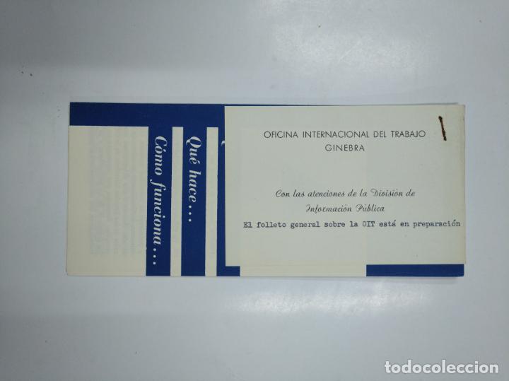 Cat&aacute;logos publicitarios: FOLLETO QUE ES LA ORGANIZACION OFICINA INTERNACIONAL DEL TRABAJO. GINEBRA. TDKP13