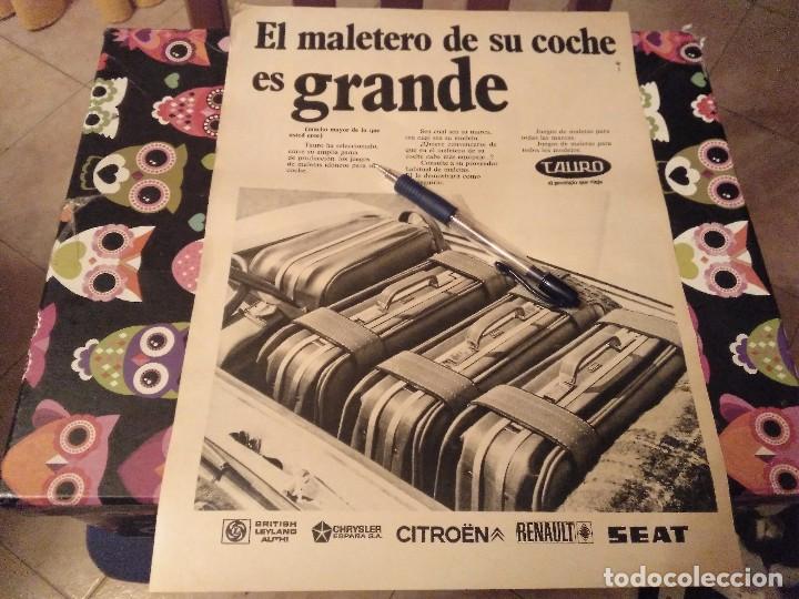 Cat&aacute;logos publicitarios: ANTIGUO ANUNCIO PUBLICIDAD REVISTA MALETAS TAURO ESPECIAL COLECCIONISTAS