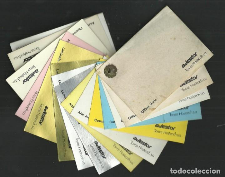 Cataloghi pubblicitari: ANTIGUO MUESTRARIO DE CARTULINAS DE LA PAPELERA TORRAS HOSTENCH, S.A. ADESTOR