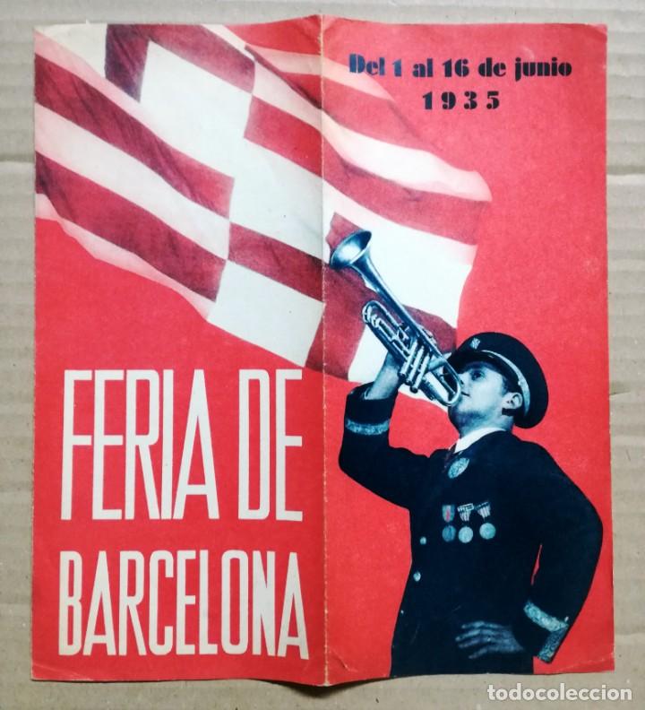 Cat&aacute;logos publicitarios: TRIPTICO DE LA FERIA DE BARCELONA - DEL 1- 16 DE JUNIO DE 1935 - Foto 1