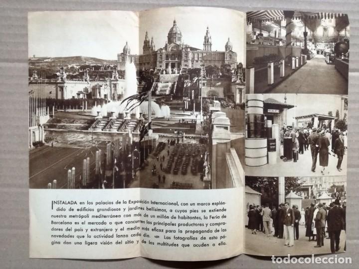Cat&aacute;logos publicitarios: TRIPTICO DE LA FERIA DE BARCELONA - DEL 1- 16 DE JUNIO DE 1935 - Foto 3