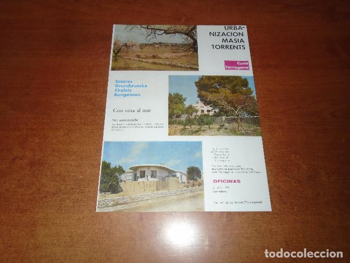 Cat&aacute;logos publicitarios: PUBLICIDAD 1964: URBANIZACI&Oacute;N MASIA TORRENTS. CUNIT, TARRAGONA.