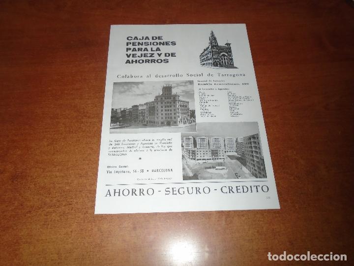 Cat&aacute;logos publicitarios: PUBLICIDAD 1964: CAJA DE PENSIONES Y DE AHORROS, SUC. TARRAGONA - CAMPING DE SALOU