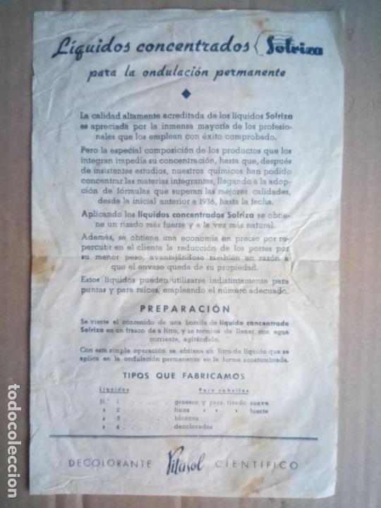Cat&aacute;logos publicitarios: L&Iacute;QUIDOS CONCENTRADOS SOLRIZA, PUBLICIDAD