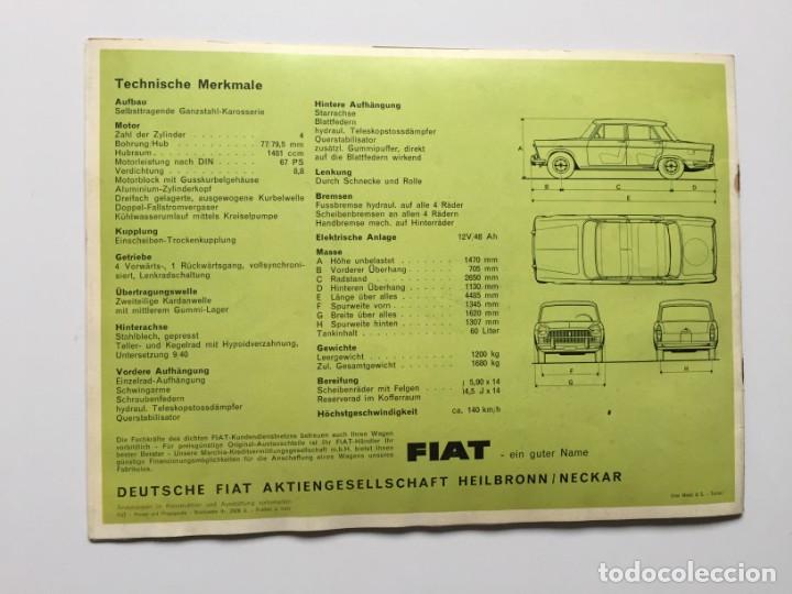 Cat&aacute;logos publicitarios: FIAT 1500 L Catalogo original - Foto 4