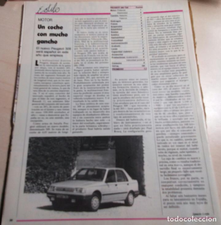 Cat&aacute;logos publicitarios: PEUGEOT 309 TSE.PUBLICIDAD AUTOS.1985.