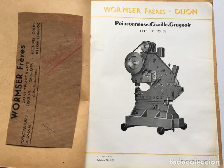Cat&aacute;logos publicitarios: Catalogo maquinaria industrial WORMSER, Constructeus Dijon - Foto 2