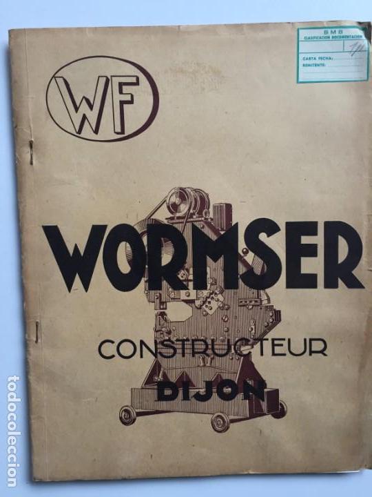 Cat&aacute;logos publicitarios: Catalogo maquinaria industrial WORMSER, Constructeus Dijon - Foto 1