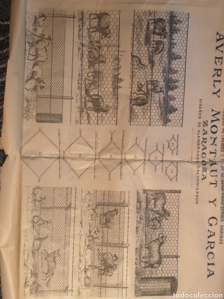 Werbekataloge: PUBLICIDAD MONTAUT Y GARCIA, ZARAGOZA, DISE&Ntilde;OS DE ALAMBRADOS, PRINCIPIOS XX. 43X32CM