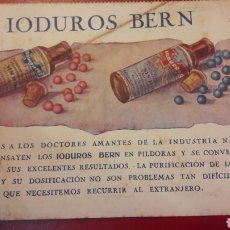 Catálogos publicitarios: PUBLICIDAD MEDICAMENTO POSTAL IODUROS BERN SR D M BENEYTO MADRID