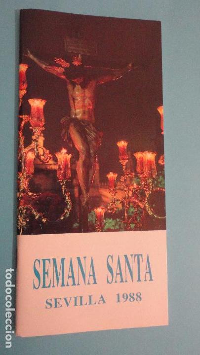 Cat&aacute;logos publicitarios: PROGRAMA SEMANA SANTA SEVILLA 1988 OBSEQUIO CERVEZA CRUZCAMPO