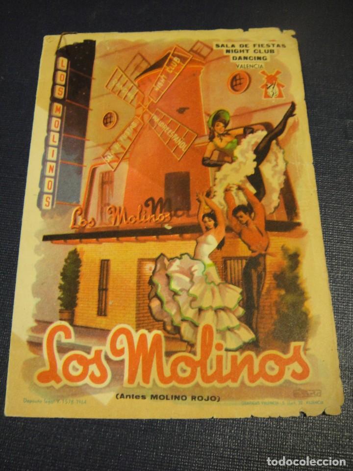 Cat&aacute;logos publicitarios: los molinos , antes derby club, sala de fiestas de valencia , diptico