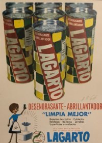 1966 Publicidad Desengrasante abrillantador Lagarto