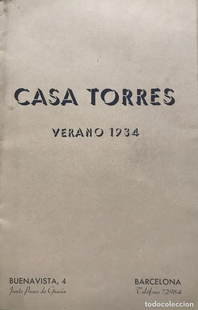 Cat&aacute;logos publicitarios: 1934 CASA TORRES. VERANO 1934. NOVEDADES Y MODELOS PARA SE&Ntilde;ORAS.