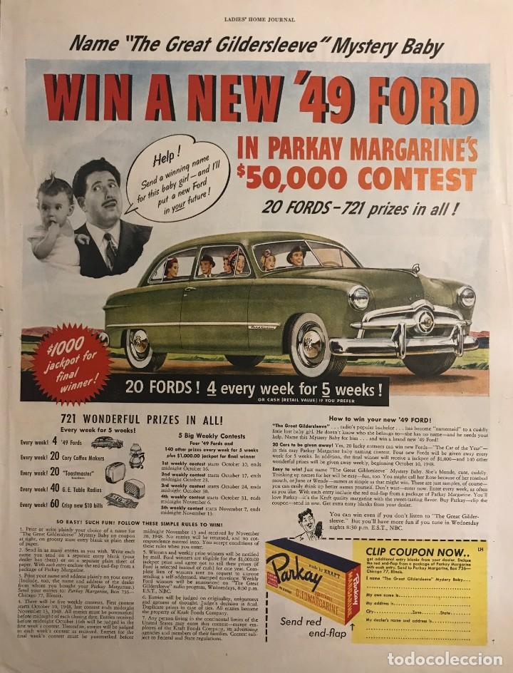 1948 Publicidad automóbiles Ford 27,2x35 cm