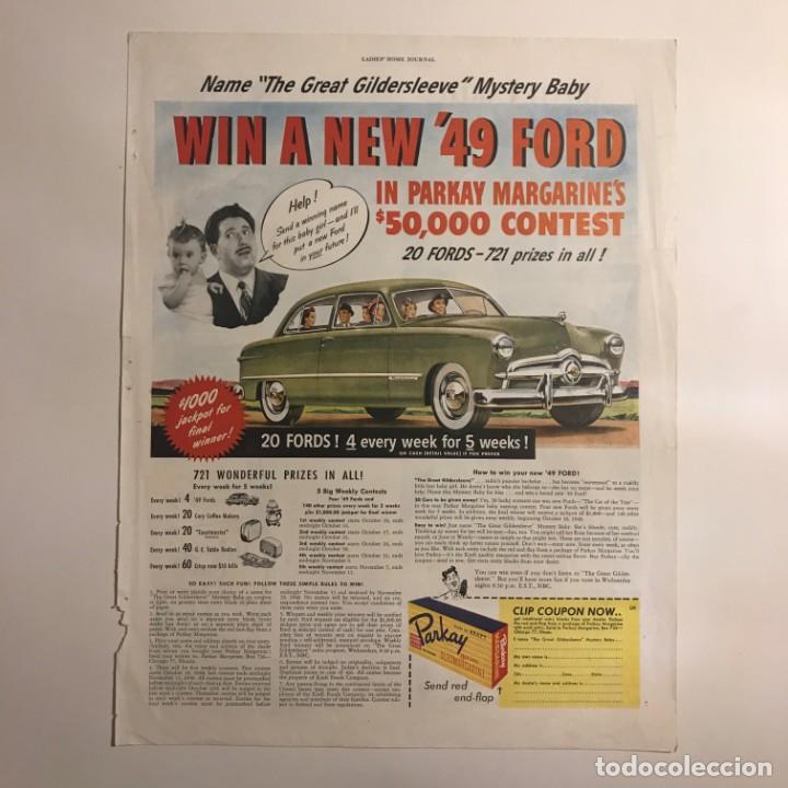 1948 Publicidad automóbiles Ford 27,2x35 cm