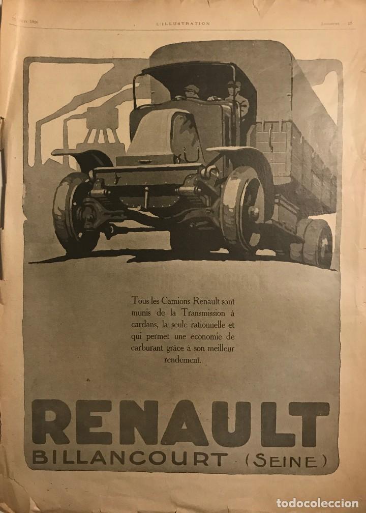 1920 Publicidad automóviles Renault 30,1×40,8 cm