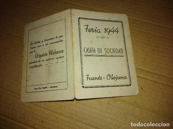 Cat&aacute;logos publicitarios: fuente obejuna cordoba feria de san miguel 1944 baile caseta
