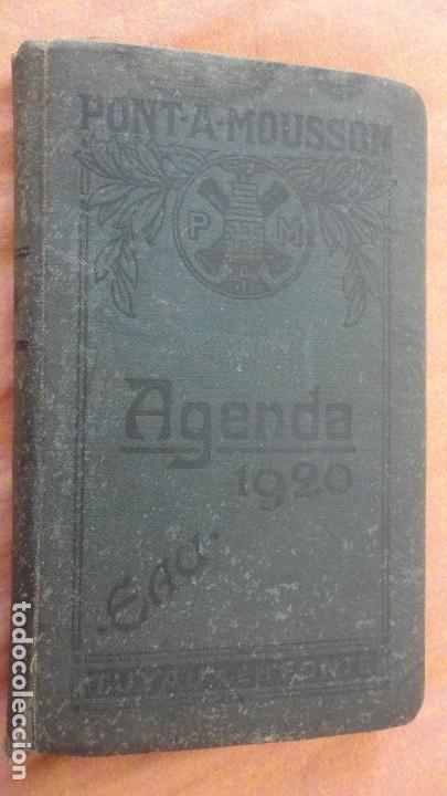 Cat&aacute;logos publicitarios: AGENDA PONT-A-MOUSSON.HAUTS FOURNEAUX ET FONDERIES.PARIS FRANCE.1920