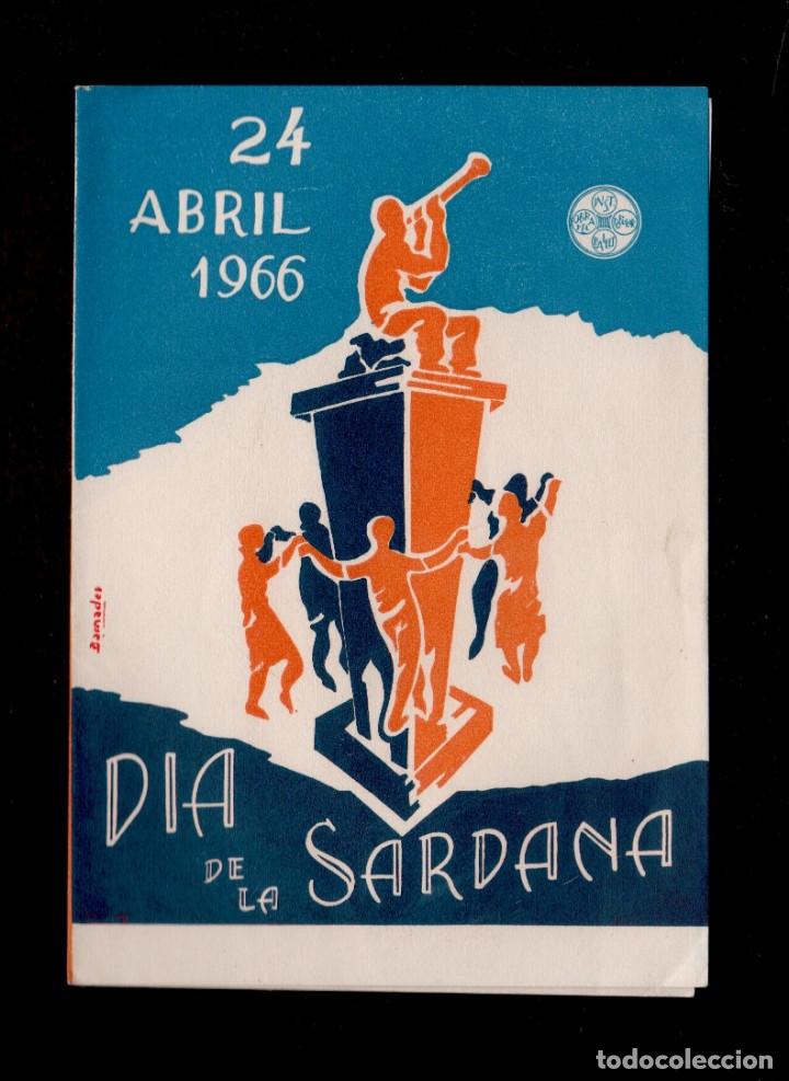 Cat&aacute;logos publicitarios: C2-76  Folleto Publicitario del dia de LA SARDANA 24 Abril 1966 Ilustrador Barnades.