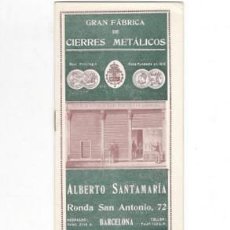 Catálogos publicitarios: GRAN FÁBRICA DE CIERRES METÁLICOS ALBERTO SANTAMARÍA (BARCELONA). Lote 158075590
