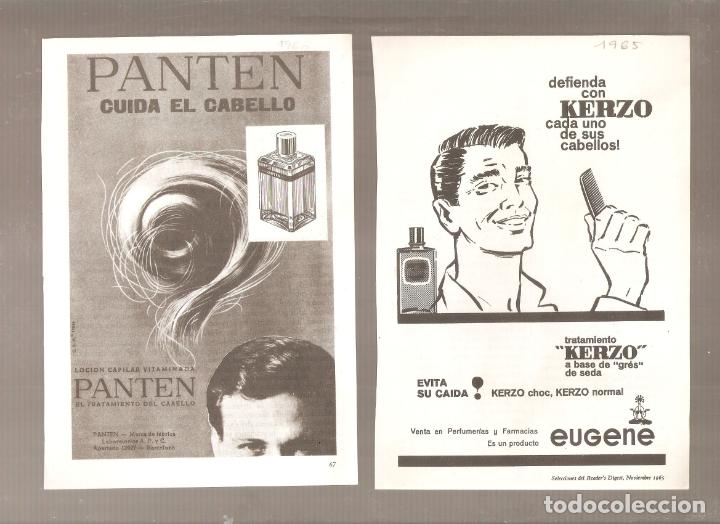 Catalogues publicitaires: Perfumeria caballero. 2 anuncios . Loci&oacute;n para el cabello. 13 x 17,5 cms. Vell i Bell