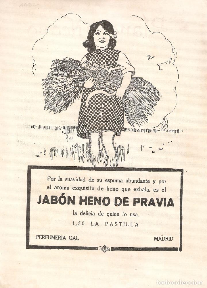 Catalogues publicitaires: Perfumeria, jabon Heno de Pravia. Gal. 1920. 18 x 24 cms. Vell i Bell