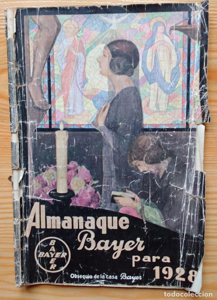 Cat&aacute;logos publicitarios: ALMANAQUE BAYER 1928 - Foto 1