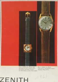 1961 Publicidad relojes Zenith 18,2x25 cm