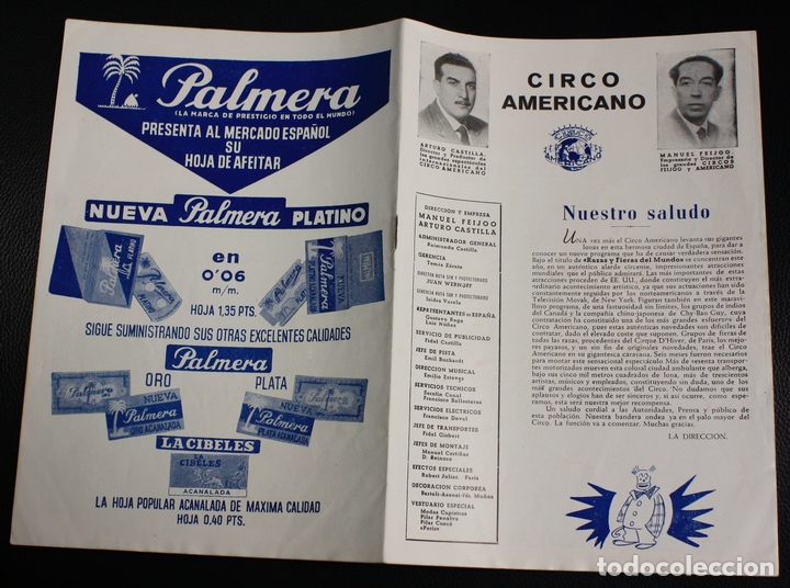Cat&aacute;logos publicitarios: PROGRAMA CIRCO AMERICANO. TEMPORADA 1955 - Foto 1