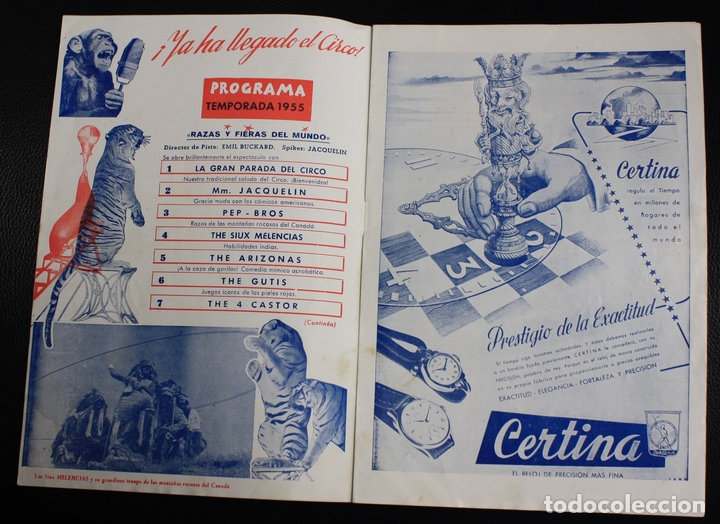 Cat&aacute;logos publicitarios: PROGRAMA CIRCO AMERICANO. TEMPORADA 1955 - Foto 2