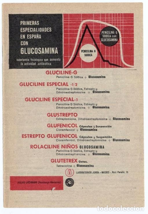 Werbekataloge: Publicidad farmac&eacute;utica: VARIEDADES CON GLUCOSAMINA: GLUCILINE-GLUSTREPTO-ROLACILINE NI&Ntilde;OS