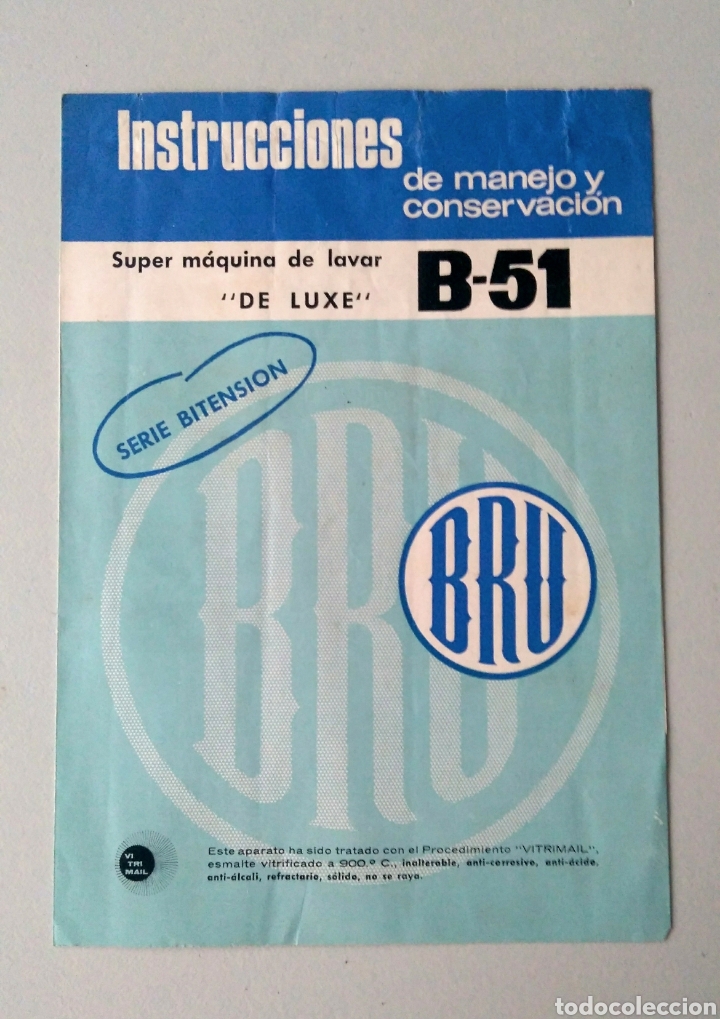 Cat&aacute;logos publicitarios: Folleto instrucciones lavadora industrial