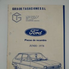 Catálogos publicitarios: CATÁLOGO FORD GUÍA DE TASACIONES JUNIO 1978