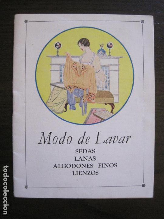 Werbekataloge: JABON LUX-LIBRETO PUBLICITARIO PARA EL LAVADO DE TEJIDOS DE SEDA, LANA...ETC-VER FOTOS-(V-16.777)