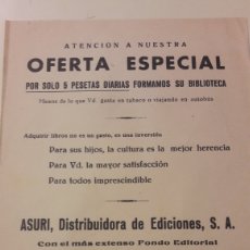 Catálogos publicitarios: 1969 LUGO ASUNTO EDICIONES OFERTA SOLO 5 PESETAS DIARIAS