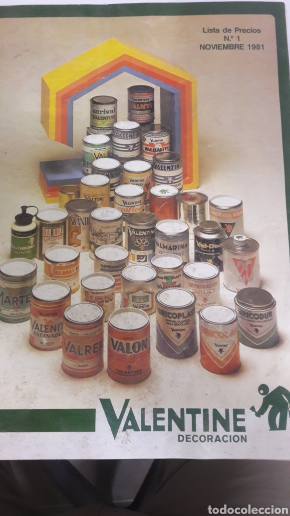Catalogues publicitaires: Valentine pinturas decoraci&oacute;n lista precios 1981