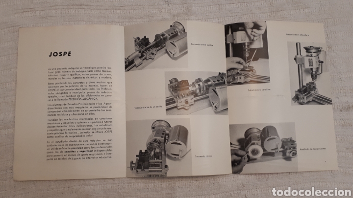 Cat&aacute;logos publicitarios: Tr&iacute;ptico cat&aacute;logo publicidad Jospe (tornos) m&aacute;quina &uacute;til universal port&aacute;til