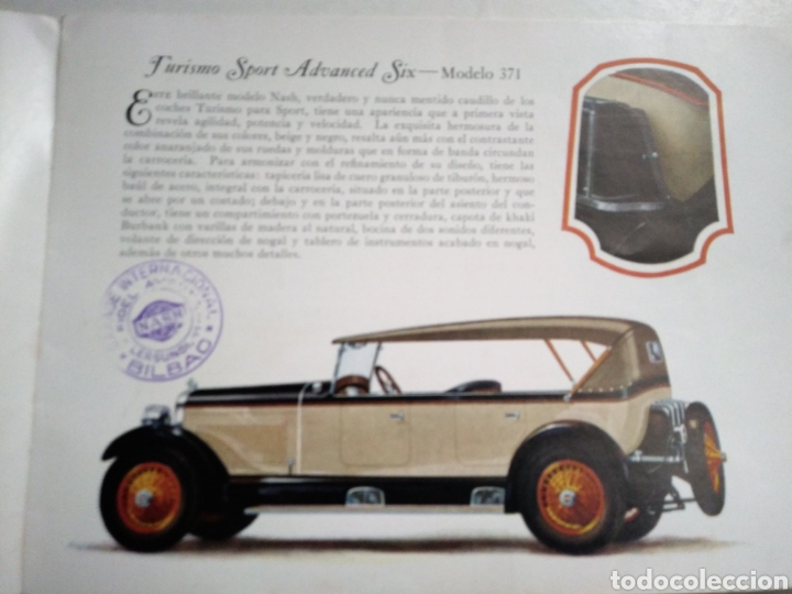 Werbekataloge: NASH. MAIN BEARINGS. GARAGE INTERNACIONAL. BILBAO. ANTIGUO CATALOGO COCHES. A&Ntilde;OS 30.
