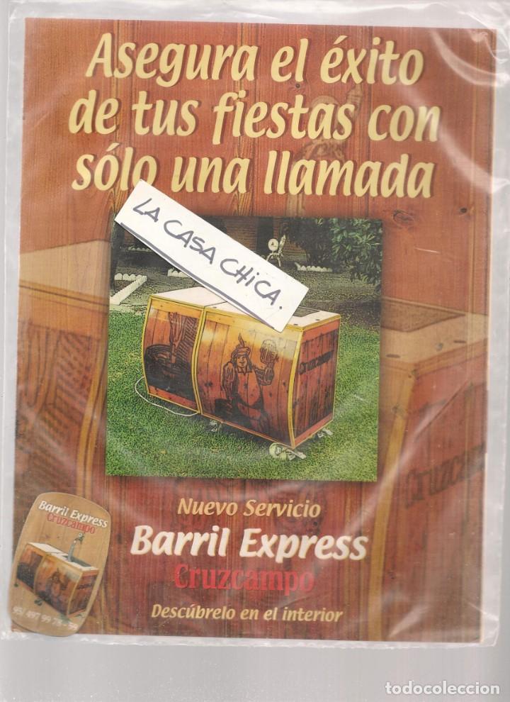 Cat&aacute;logos publicitarios: CRUZCAMPO. PUBLICIDAD BARRIL EXPRESS. CAT&Aacute;LOGO RETRACTILADO, SIN ABRIR. (P/C48)