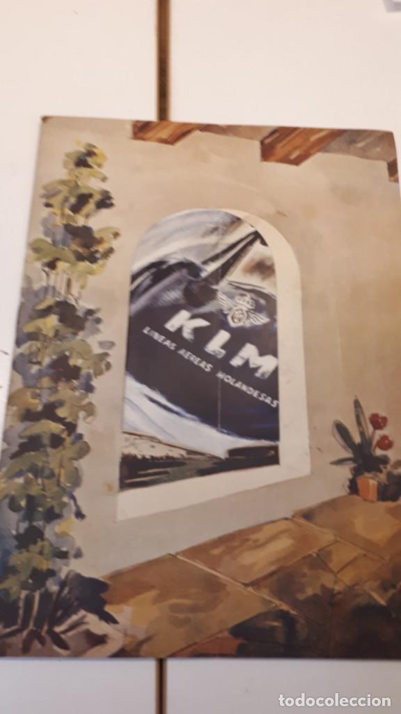 Cat&aacute;logos publicitarios: KLM cat&aacute;logo con precios, troquelado. 1952. L&iacute;neas A&eacute;reas Holandesas.