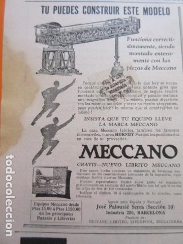 Werbekataloge: PUBLICIDAD A&Ntilde;O 1929 - COLECCION JUGUETES - MECCANO