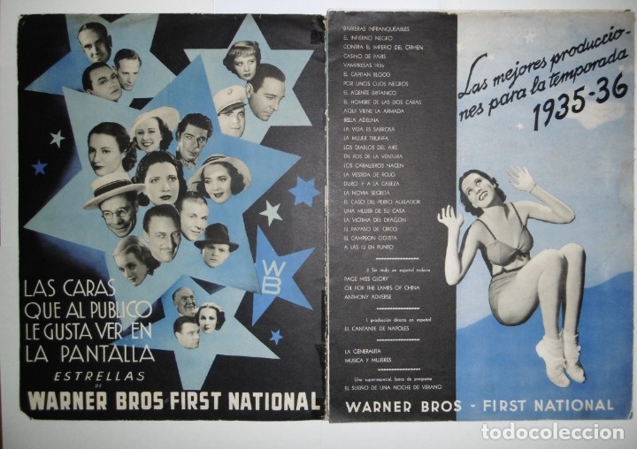 Cat&aacute;logos publicitarios: CAT&Aacute;LOGO WARNER BROS 1935-1936 - Foto 2