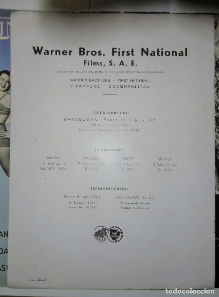Cat&aacute;logos publicitarios: CAT&Aacute;LOGO WARNER BROS 1935-1936 - Foto 7
