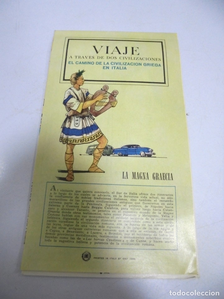 Cat&aacute;logos publicit&aacute;rios: FOLLETO PUBLICITARIO. VIAJE A TRAES DE DOS CIVILIZACIONES. CON MAPA CENTRAL. VER FOTOS