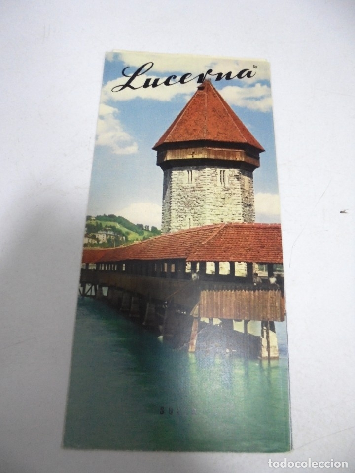 Cat&aacute;logos publicit&aacute;rios: FOLLETO PUBLICITARIO. LUCERNA. SUIZA. ILUSTRADO A COLOR. 1959. MAPA CENTRAL. VER