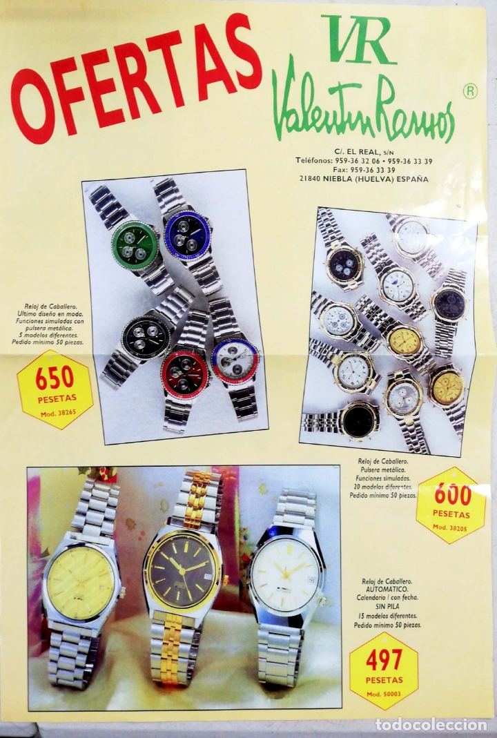 Catalogues publicitaires: CATALOGO RELOJES. VR. VALENTIN RAMOS. VER FOTOS.