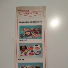 Catálogos publicitarios: CATALOGO FOLLETO VECTOR JUGUETES DIDÁCTICOS. Lote 175713312