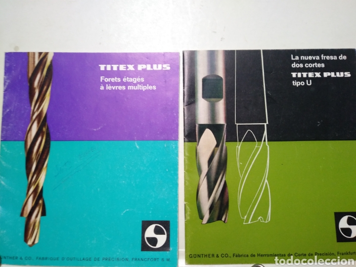Advertising Catalogs: ANTIGUO CATALOGO. TITEX PLUS. FRESAS DE CORTE. GUNTER Y CO. FRANKFURT.